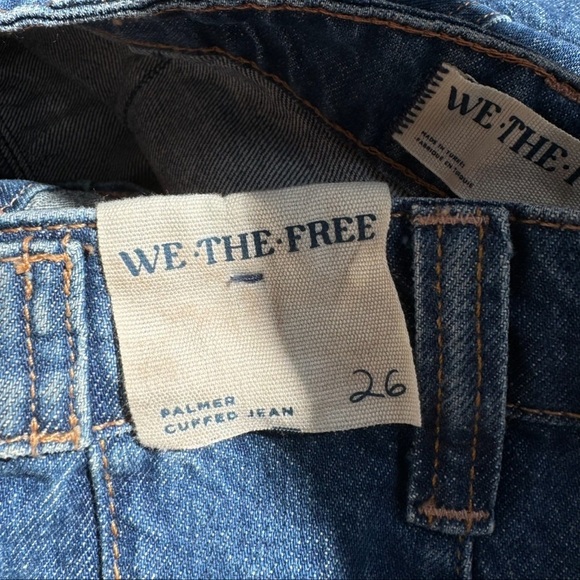 NWT Free People Palmer Cuffed Jeans Mid Rise Denim We The Free 26 - Picture 10 of 16